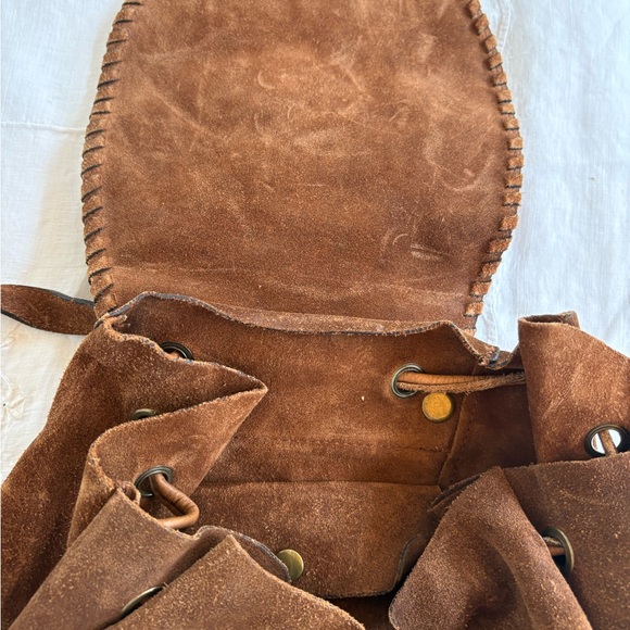 Brown Suede Backpack Patricia Nash heavy suede Large !!! main image 10